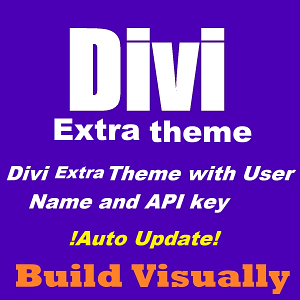 Divi extra Theme with User Name and API key